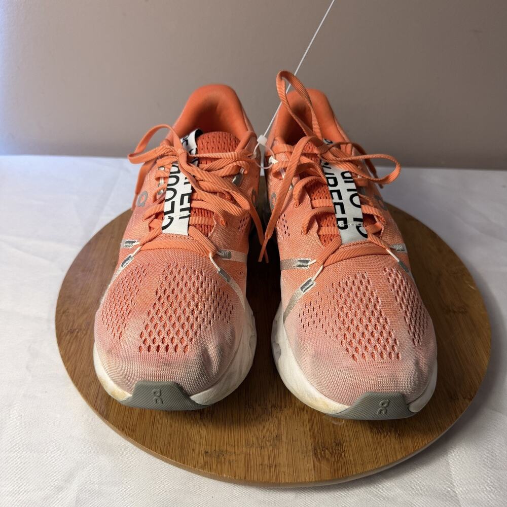 Size 11 - On Cloudsurfer Shoes Men’s Orange Running Cushion Cloudtec Sneaker - Picture 3 of 6